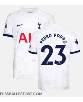 Günstige Tottenham Hotspur Pedro Porro #23 Heimtrikot 2023-24 Kurzarm